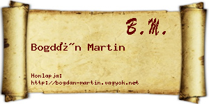 Bogdán Martin névjegykártya