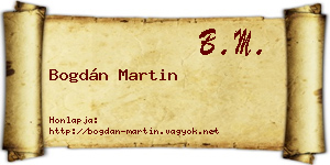 Bogdán Martin névjegykártya
