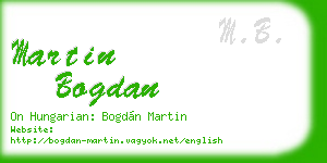 martin bogdan business card